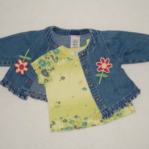 Baby Girls Size 18M Buster Brown Jean Jacket & Children's Place Shirt - Picture 4 of 12